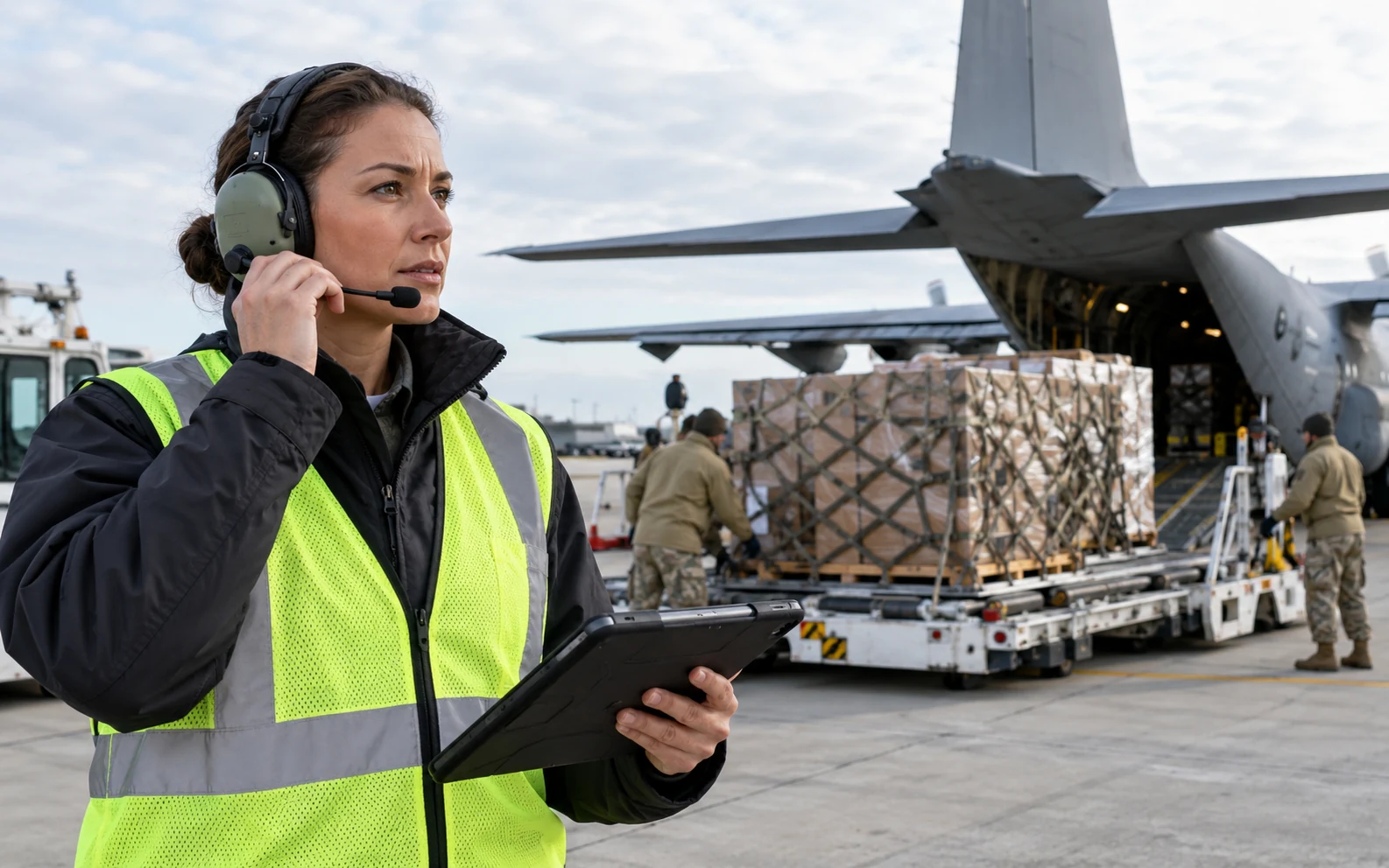Logistics coordinator managing air cargo operations